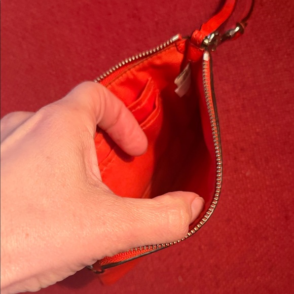 Coach Scarlet Leather Wristlet - Picture 6 of 7